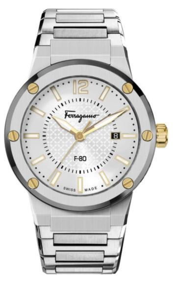  Shop Authentic Salvatore Ferragamo F-80 Classic Silver Dial Silver Steel Strap Watch for Men - SFHY02922 - Luxxuri