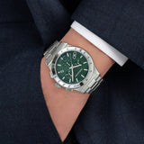  Shop Authentic Salvatore Ferragamo 1927 Chrono Green Dial Silver Steel Strap Watch for Men - SFKZ00423 - Luxxuri