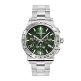  Shop Authentic Salvatore Ferragamo 1927 Chrono Green Dial Silver Steel Strap Watch for Men - SFKZ00423 - Luxxuri