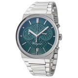  Shop Authentic Salvatore Ferragamo Sapphire Chrono Green Dial Silver Steel Strap Watch for Men - SFME00421 - Luxxuri
