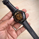  Shop Authentic Fossil Townsman Automatic Skeleton Brown Dial Brown Leather Strap Watch for Men - ME3098 - Luxxuri