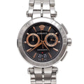  Shop Authentic Versace Aion Chronograph Black Dial Silver Steel Strap Watch For Men - VE1D01019 - Luxxuri
