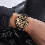  Shop Authentic Guess Queen Quartz Gold Dial Black Silicone Strap Watch For Women - GW0536L3 - Luxxuri
