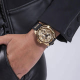  Shop Authentic Guess Queen Quartz Gold Dial Black Silicone Strap Watch For Women - GW0536L3 - Luxxuri