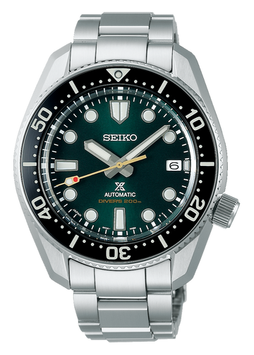 Seiko Prospex 140th Anniversary Limited Edition Automatic Scuba Divers Green Dial Silver Steel Strap Watch for Men - SPB207J1