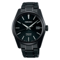Seiko Presage Sharp Edged Series Black Dial Black Steel Strap Watch For Men - SPB229J1