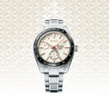 Seiko Presage Sharp Edged Series Automatic GMT Champagne Dial Silver Steel Strap Watch For Men - SPB273J1