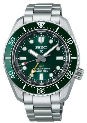  Shop Authentic Seiko Prospex GMT Divers Automatic Marine Green Dial Silver Steel Strap Watch For Men - SPB381J1 - Luxxuri