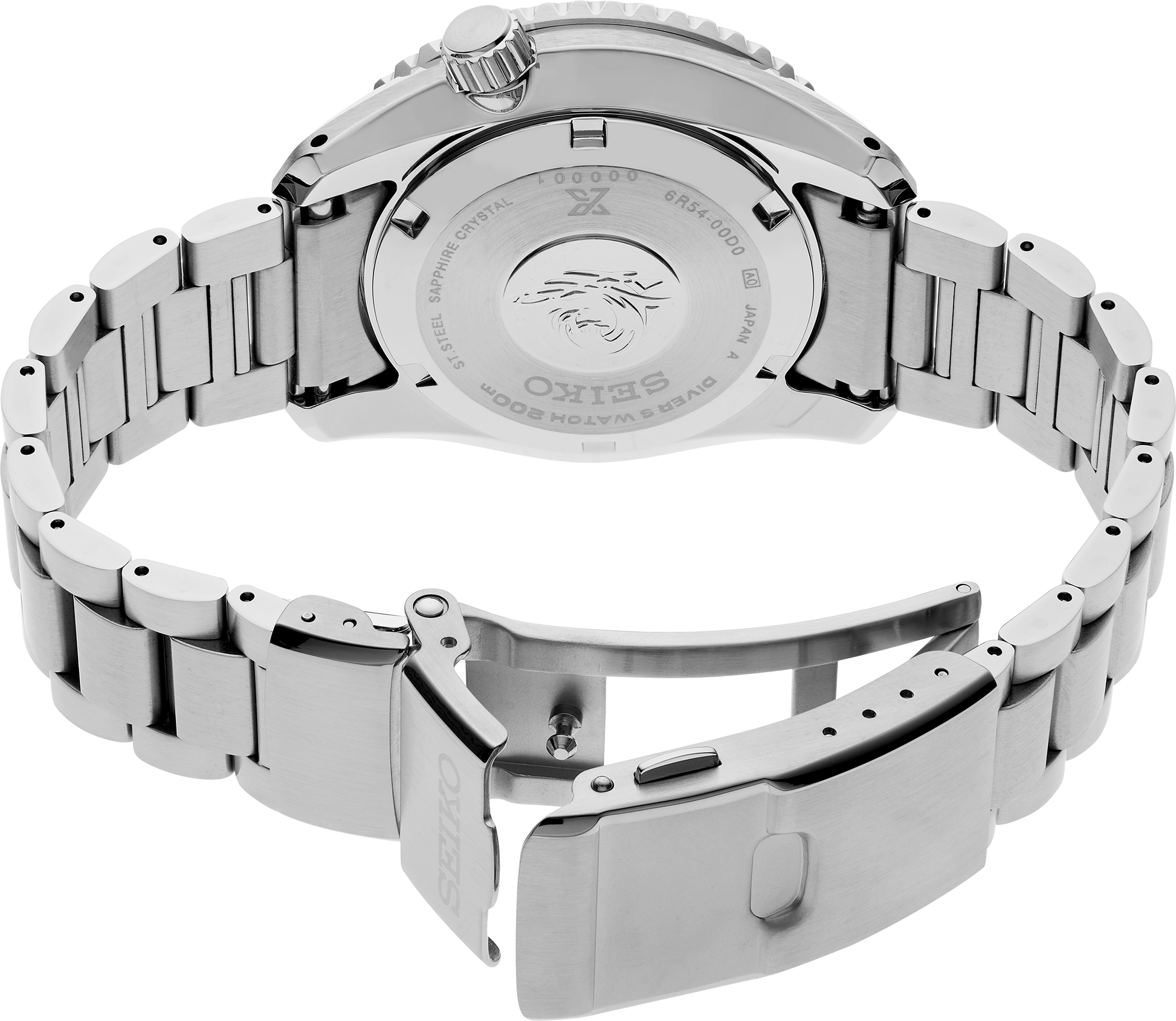 Seiko Prospex GMT Divers Automatic Marine Green Dial Silver Steel Strap Watch For Men - SPB381J1
