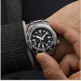  Shop Authentic Seiko Prosprex Dark Depths GMT Automatic Black Dial Silver Steel Strap Watch For Men - SPB383J1 - Luxxuri