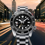  Shop Authentic Seiko Prosprex Dark Depths GMT Automatic Black Dial Silver Steel Strap Watch For Men - SPB383J1 - Luxxuri