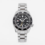 Shop Authentic Seiko Prosprex Dark Depths GMT Automatic Black Dial Silver Steel Strap Watch For Men - SPB383J1 - Luxxuri