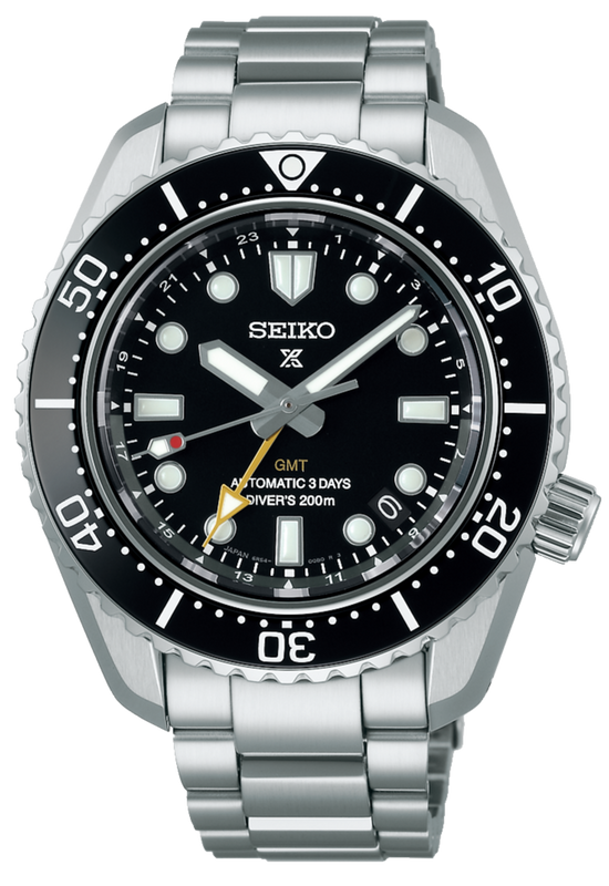  Shop Authentic Seiko Prosprex Dark Depths GMT Automatic Black Dial Silver Steel Strap Watch For Men - SPB383J1 - Luxxuri