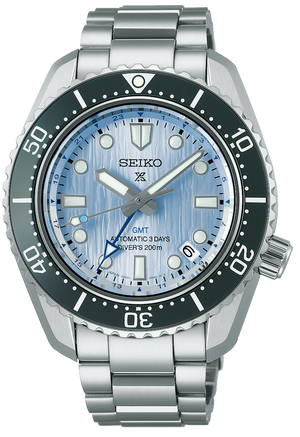  Shop Authentic Seiko Prospex Limited Edition Automatic GMT Glacier Blue Dial Silver Steel Strap Watch For Men - SPB385J1 - Luxxuri