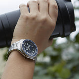  Shop Authentic Seiko 5 Sports Automatic Analog Blue Dial Silver Steel Strap Watch For Men - SRPD51K1 - Luxxuri