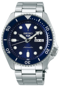 Seiko 5 Sports Automatic Analog Blue Dial Silver Steel Strap Watch For Men - SRPD51K1