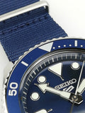  Shop Authentic Seiko 5 Sports Automatic SKX Blue Dial Blue NATO Strap Watch For Men - SRPD51K2 - Luxxuri