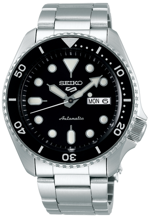 Shop Authentic Seiko 5 Sports Automatic Black Dial Silver Steel Strap Watch For Men - SRPD57K1 - Luxxuri