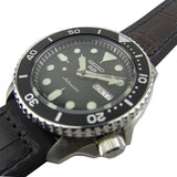 Shop Authentic Seiko 5 Sports SKX Automatic Black Dial Black Leather Strap Watch for Men - SRPD55K2 - Luxxuri