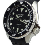 Shop Authentic Seiko 5 Sports SKX Automatic Black Dial Black Leather Strap Watch for Men - SRPD55K2 - Luxxuri