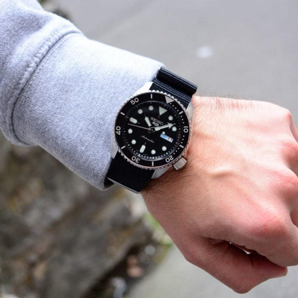 Shop Authentic Seiko 5 Sports SKX Automatic Black Dial Black NATO Strap Watch For Men - SRPD55K3 - Luxxuri