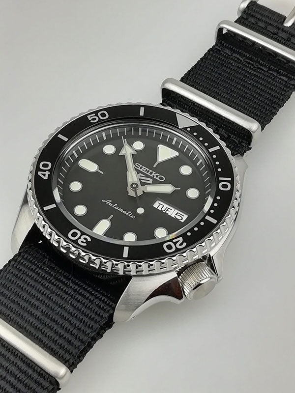  Shop Authentic Seiko 5 Sports SKX Automatic Black Dial Black NATO Strap Watch For Men - SRPD55K3 - Luxxuri