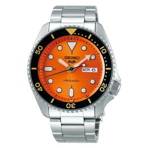  Shop Authentic Seiko 5 Sports Automatic Orange Dial Silver Steel Strap Watch For Men - SRPD59K1 - Luxxuri