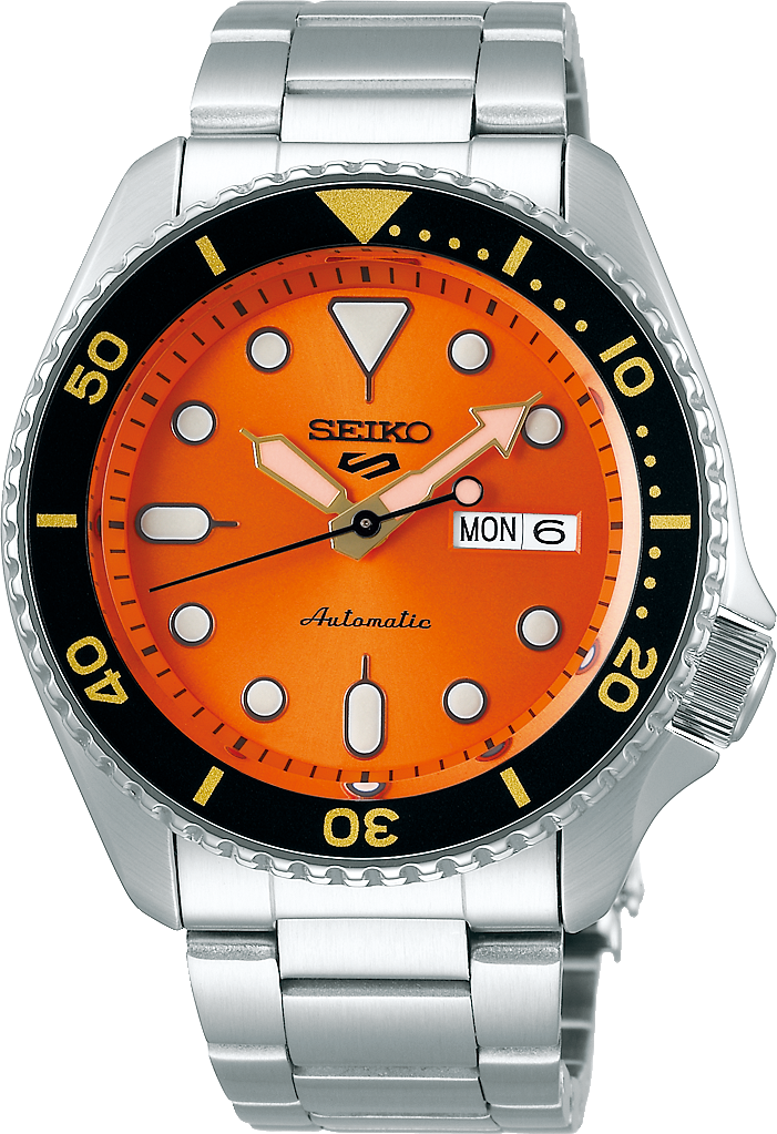  Shop Authentic Seiko 5 Sports Automatic Orange Dial Silver Steel Strap Watch For Men - SRPD59K1 - Luxxuri