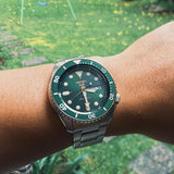  Shop Authentic Seiko 5 Sports Automatic Analog Green Dial Silver Steel Strap Watch For Men - SRPD63K1 - Luxxuri