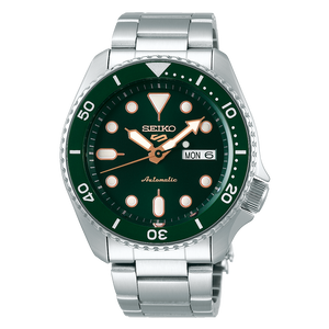  Shop Authentic Seiko 5 Sports Automatic Analog Green Dial Silver Steel Strap Watch For Men - SRPD63K1 - Luxxuri