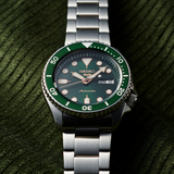  Shop Authentic Seiko 5 Sports Automatic Analog Green Dial Silver Steel Strap Watch For Men - SRPD63K1 - Luxxuri