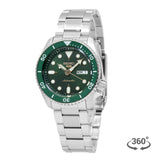  Shop Authentic Seiko 5 Sports Automatic Analog Green Dial Silver Steel Strap Watch For Men - SRPD63K1 - Luxxuri