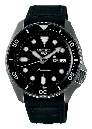  Shop Authentic Seiko 5 Sport Automatic Black Dial Black Silicone Strap Watch For Men - SRPD65K3 - Luxxuri