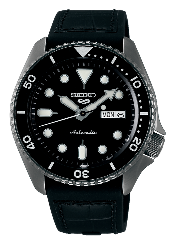  Shop Authentic Seiko 5 Sport Automatic Black Dial Black Silicone Strap Watch For Men - SRPD65K3 - Luxxuri