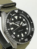  Shop Authentic Seiko 5 Sport Automatic Black Dial Green Nylon Strap Watch For Men - SRPD65K4 - Luxxuri