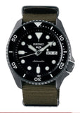 Shop Authentic Seiko 5 Sport Automatic Black Dial Green Nylon Strap Watch For Men - SRPD65K4 - Luxxuri