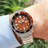  Shop Authentic Seiko 5 Sports Sonar Special Edition Brown Dial Silver Steel Strap Watch For Men - SRPJ47K1 - Luxxuri