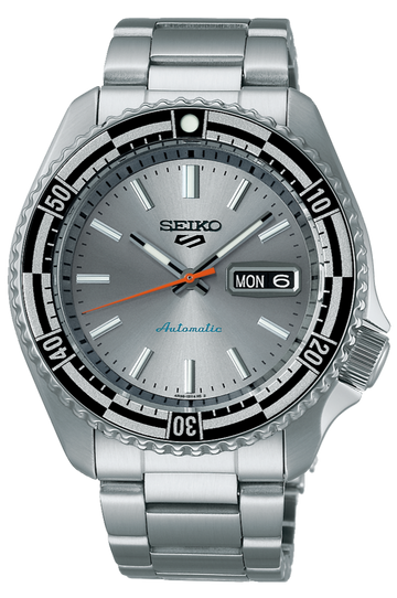 Seiko 5 Sports Special Edition Silver Dial Silver Steel Strap Watch For Men - SRPK09K1