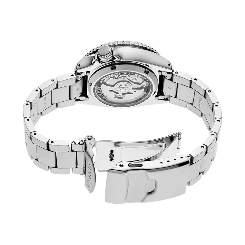  Shop Authentic Seiko 5 Sports Double Hurricane Retro Orange Dial Silver Steel Strap Watch For Men - SRPK11K1 - Luxxuri