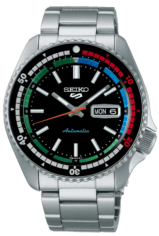  Shop Authentic Seiko 5 Sports SKX Series Regatta Timer Retro Blue Dial Silver Steel Strap Watch For Men - SRPK13K1 - Luxxuri