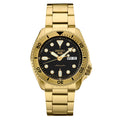  Shop Authentic Seiko 5 Sports Automatic Black Dial Gold Steel Strap Watch For Men - SRPK18 - Luxxuri