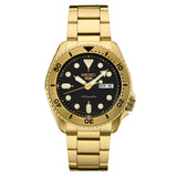  Shop Authentic Seiko 5 Sports Automatic Black Dial Gold Steel Strap Watch For Men - SRPK18 - Luxxuri
