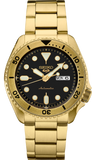  Shop Authentic Seiko 5 Sports Automatic Black Dial Gold Steel Strap Watch For Men - SRPK18 - Luxxuri