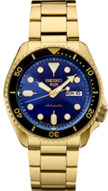  Shop Authentic Seiko 5 Sports US Special Edition Automatic Blue Dial Gold Steel Strap Watch For Men - SRPK20 - Luxxuri