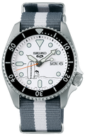Seiko 5 Sports x Peanuts Surfboard Snoopy Limited Edition White Dial Two Tone NATO Strap Watch For Men - SRPK25K1