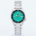 Seiko 5 Sports SKX Midi Automatic Teal Dial Silver Steel Strap Watch For Men - SRPK33K1