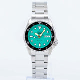  Shop Authentic Seiko 5 Sports SKX Midi Automatic Teal Dial Silver Steel Strap Watch For Men - SRPK33K1 - Luxxuri