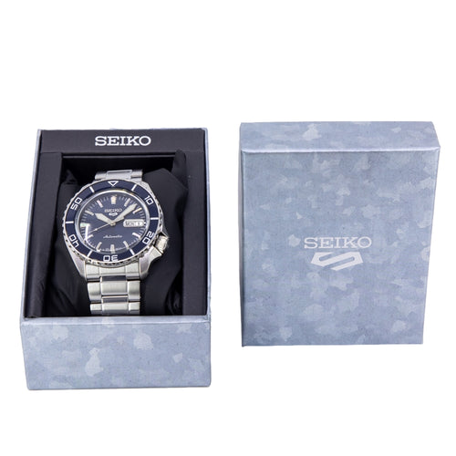  Shop Authentic Seiko 5 Sports Automatic Blue Dial Silver Steel Strap Watch for Men - SRPK97K1 - Luxxuri