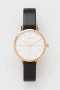  Shop Authentic Calvin Klein Even White Dial Black Leather Strap Watch for Women - K7B236C6 - Luxxuri