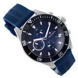  Shop Authentic Tommy Hilfiger Larson Chronograph Blue Dial Blue Rubber Strap Watch For Men - 1791920 - Luxxuri